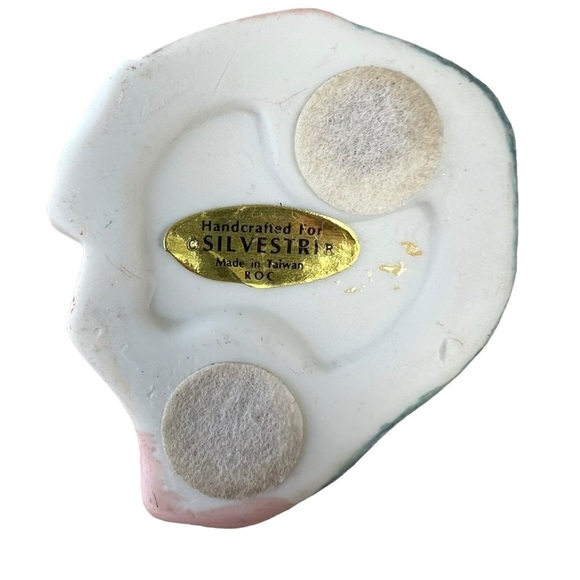 Vintage Silvestri Cat Ornament Orange Tabby Quilt Ginger Made in Taiwan 4” - Picture 5 of 5